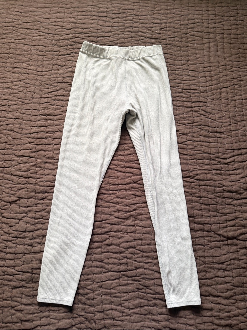 ALO Yoga Woman’s Ribbed Leggings - Light Gray